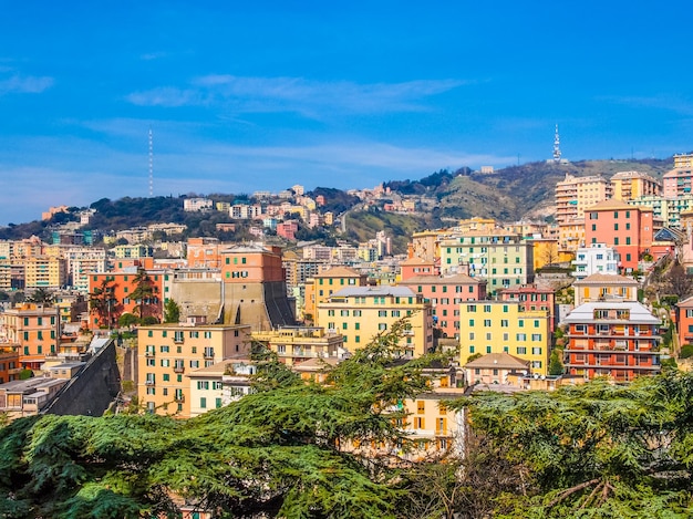 HDR View of Genoa Italy