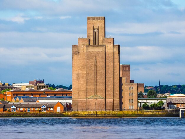 HDR-weergave van Birkenhead in Liverpool