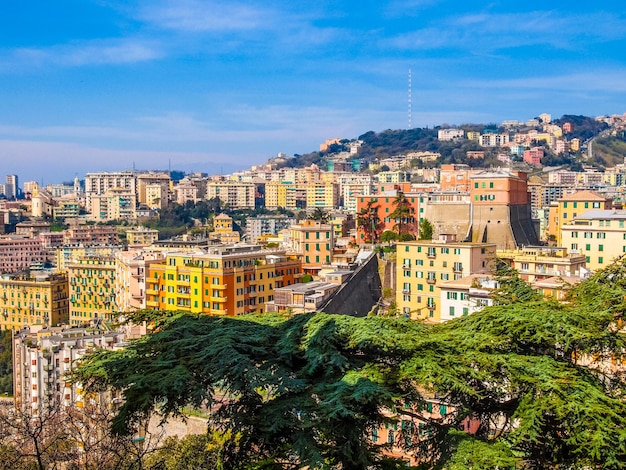 HDR-weergave van Genua, Italië