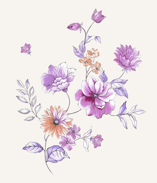 he smell of the flowers is intoxicating, the leaves and flowers art design