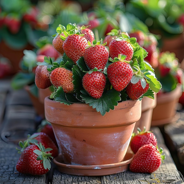 he tree is full of strawberries