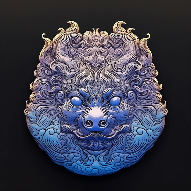 A head dragon 3D