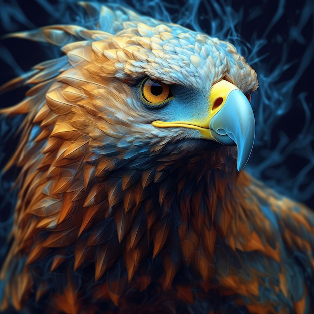 head eagle ultra artistic artwork ai generative