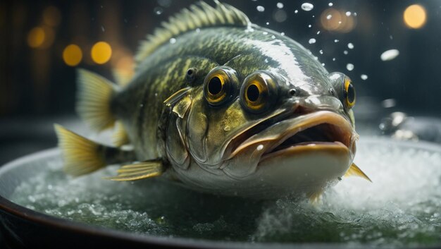 Head of fish steamed