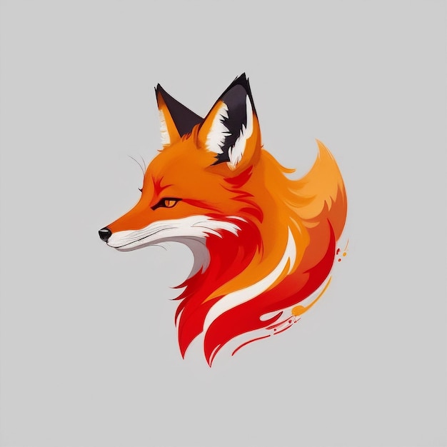 Head fox image design illustration