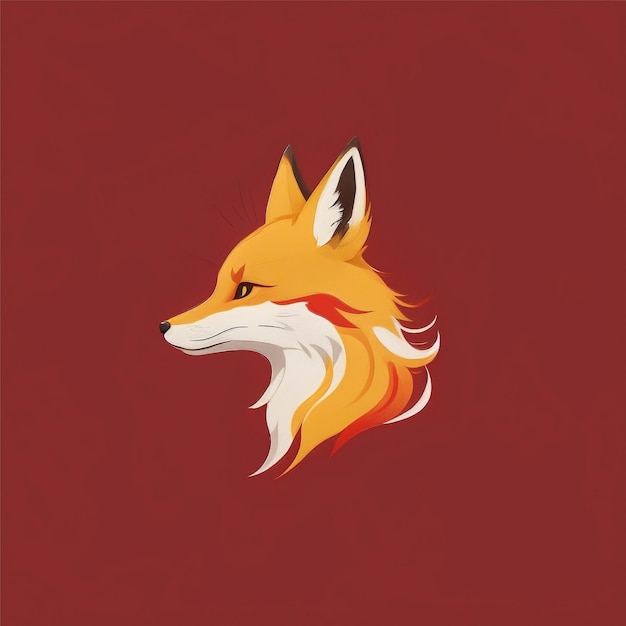 Head fox image design illustration