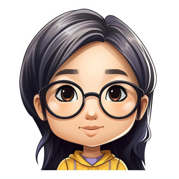 head shot memoji of an girl