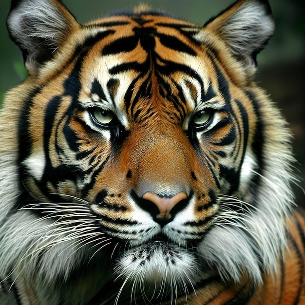 Head of sumateran tiger