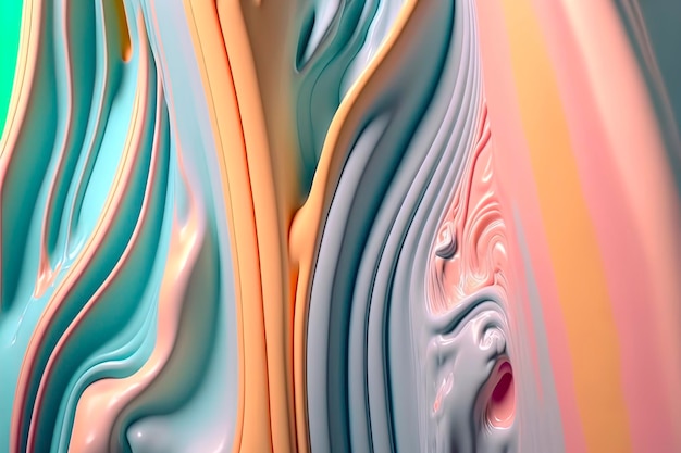 Header with abstract organic lines wallpaper pastel colors AIgenerated