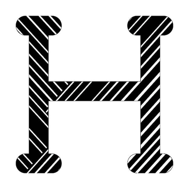 Foto icona di intestazione linee diagonali bianche e nere