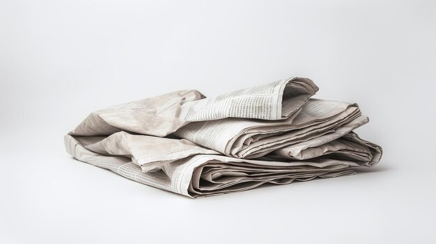 headline news displayed on a folded paper with white background