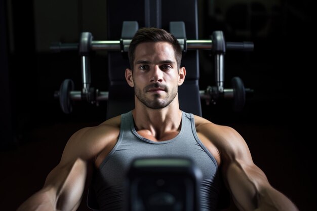 A headon shot of a rowing machine