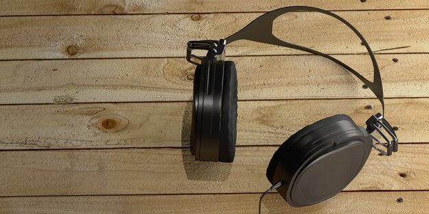 Foto headphone. rendering 3d