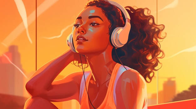 headphone girl