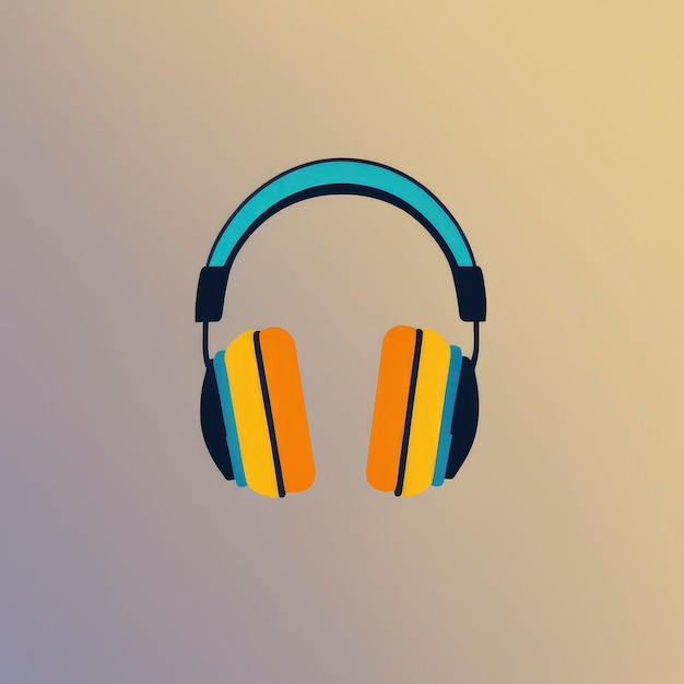 headphone icons Vector clip art logo design illustration