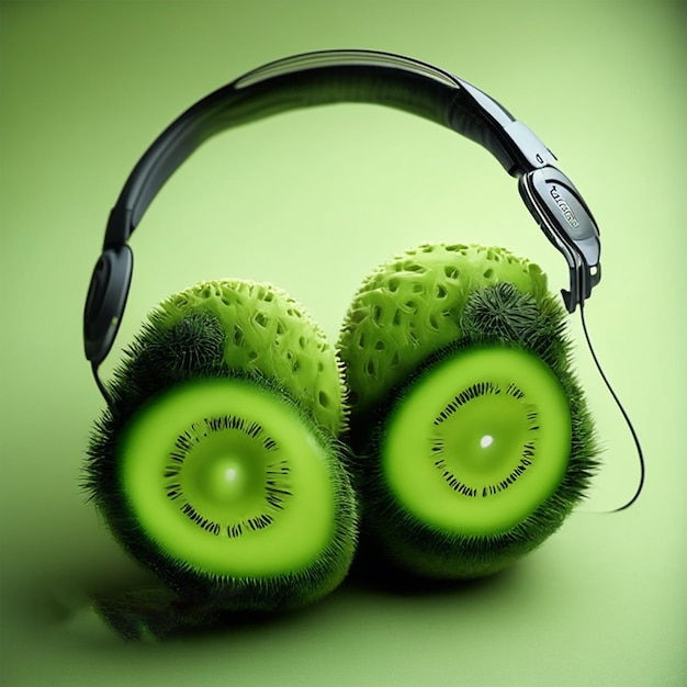 headphone in kiwi