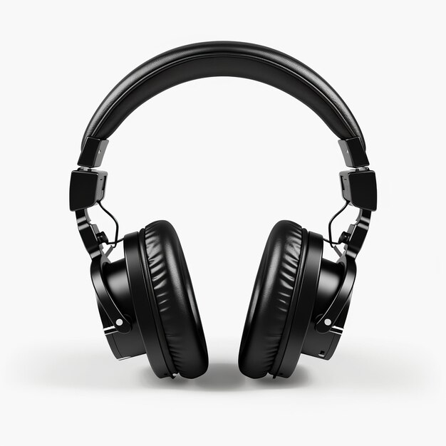 Photo headphone on white background image