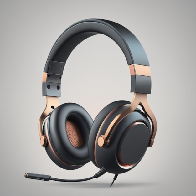 Headphones 3D icon 3d rendering created using generative artificial intelligence tools