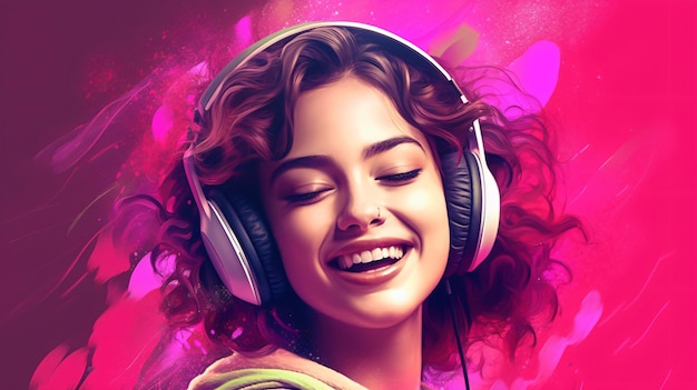 headphones girl