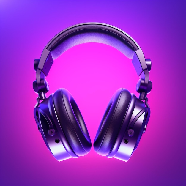 Headphones isolated on a solid background