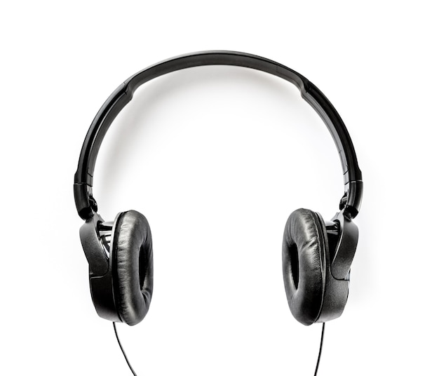 Photo headphones isolated on a white background. front view