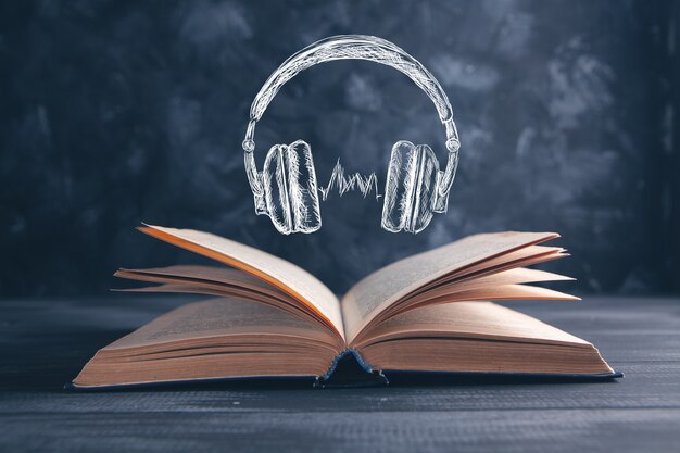 Le cuffie ascoltano musica o audiolibri