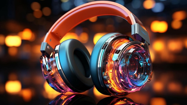 Headphones for listening to music and enjoying the bass and beats Bright arc headphones