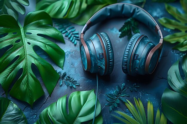 Headphones Resting on Table