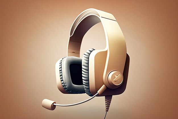 Headset digital illustration background Generative AI