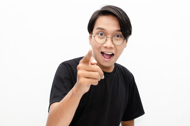 Headshot of asian man with angry, mad, depressive and furious face expression