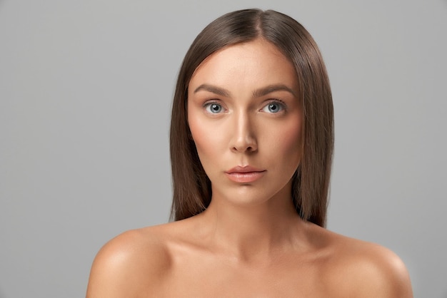 Headshot of young beautiful woman