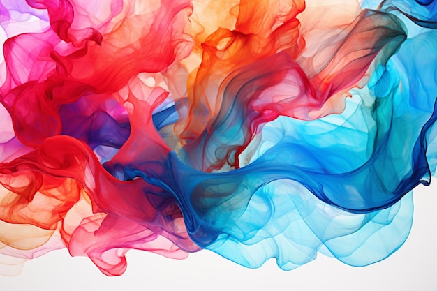 Photo a healing flow of energy made of alcohol ink