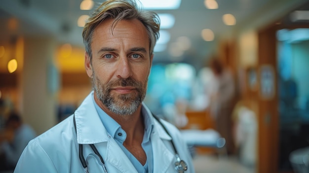 Healing Hands A Doctor With a Stethoscope in a Hospital