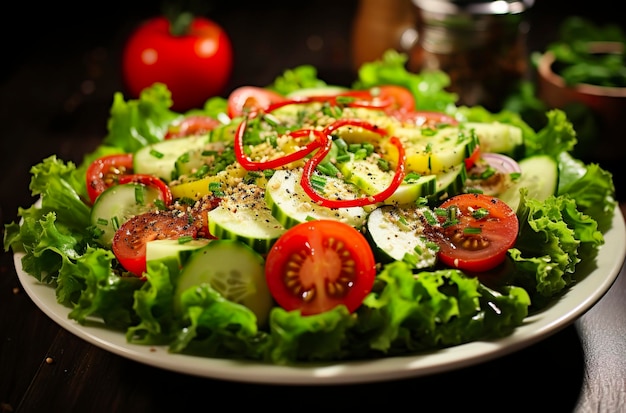 health benefits of healthy salad in the style of precise detailing smooth and shiny