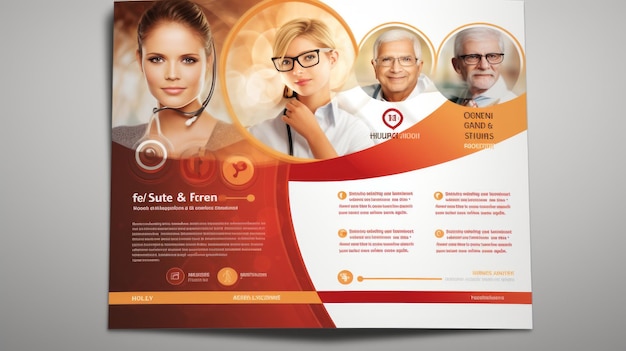 Photo health care advertising flyer design