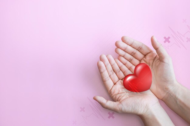 health care medical focus heartbeat for checking the function of the patient heart health insurance love world heart day check up heart attack and cardiology hospital service and business
