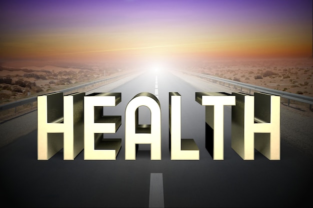 Photo health concept road 3d rendering