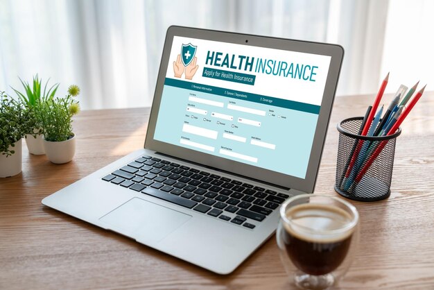 Photo health insurance web site modish registration system