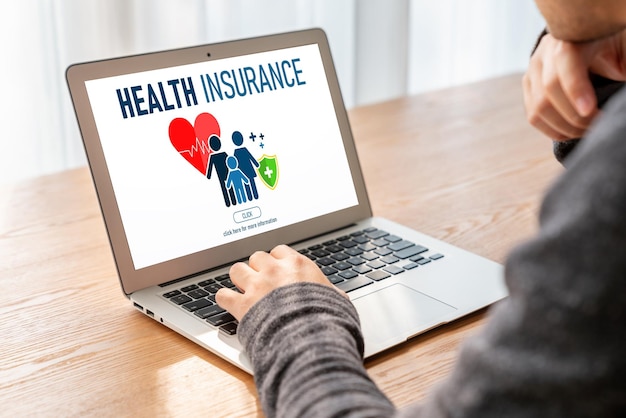 Health insurance web site modish registration system