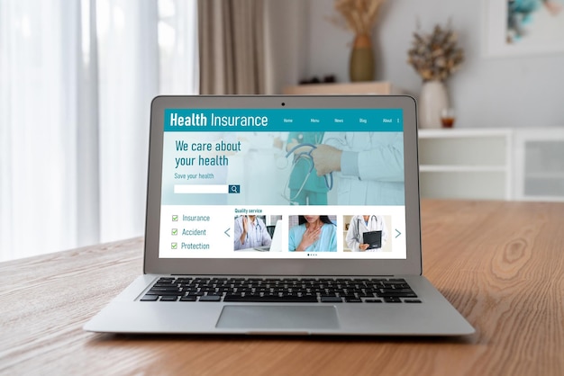 Health insurance web site modish registration system