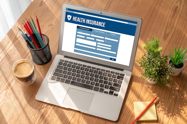 Health insurance web site modish registration system