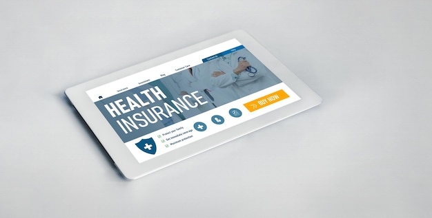 Health insurance web site modish registration system