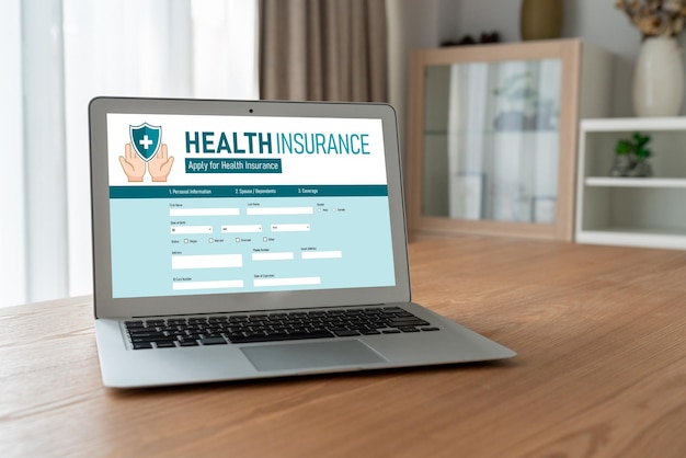 Health insurance web site modish registration system