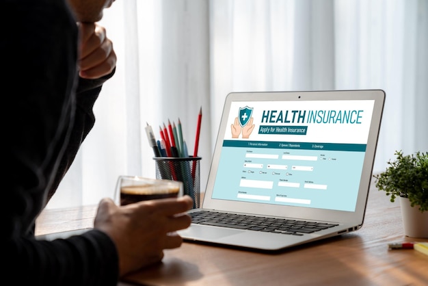 Health insurance web site modish registration system