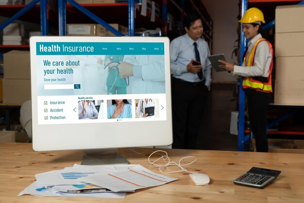 Health insurance web site modish registration system