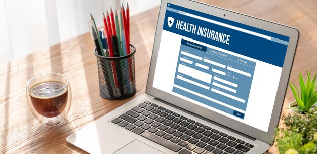 Photo health insurance web site modish registration system