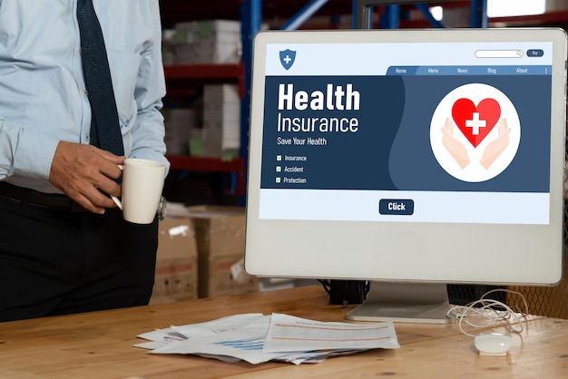 Health insurance web site modish registration system