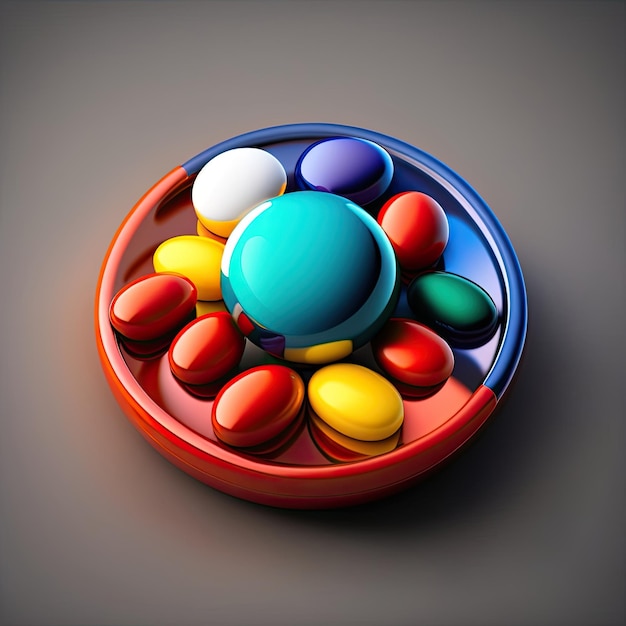 Health pill with vitamins balls