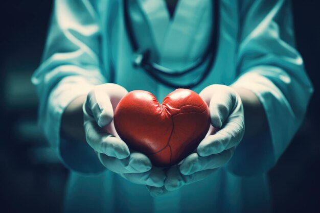 Фото Здоровье красное уход за кардиологией больничный врач кардиолог стетоскоп концепция болезни