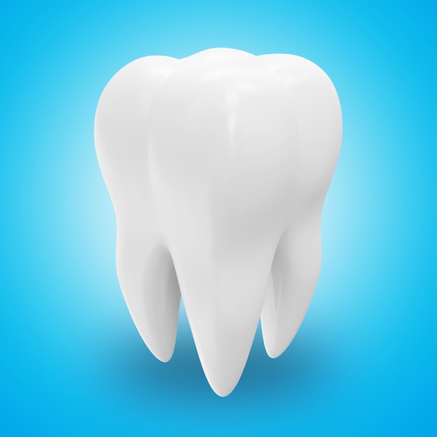 Health Tooth Sembol on blue